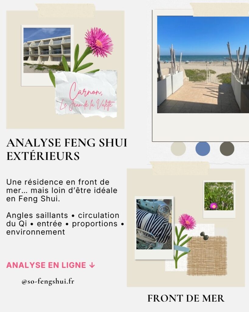 Analyse Feng Shui Extérieurs, immeuble Carnon plage