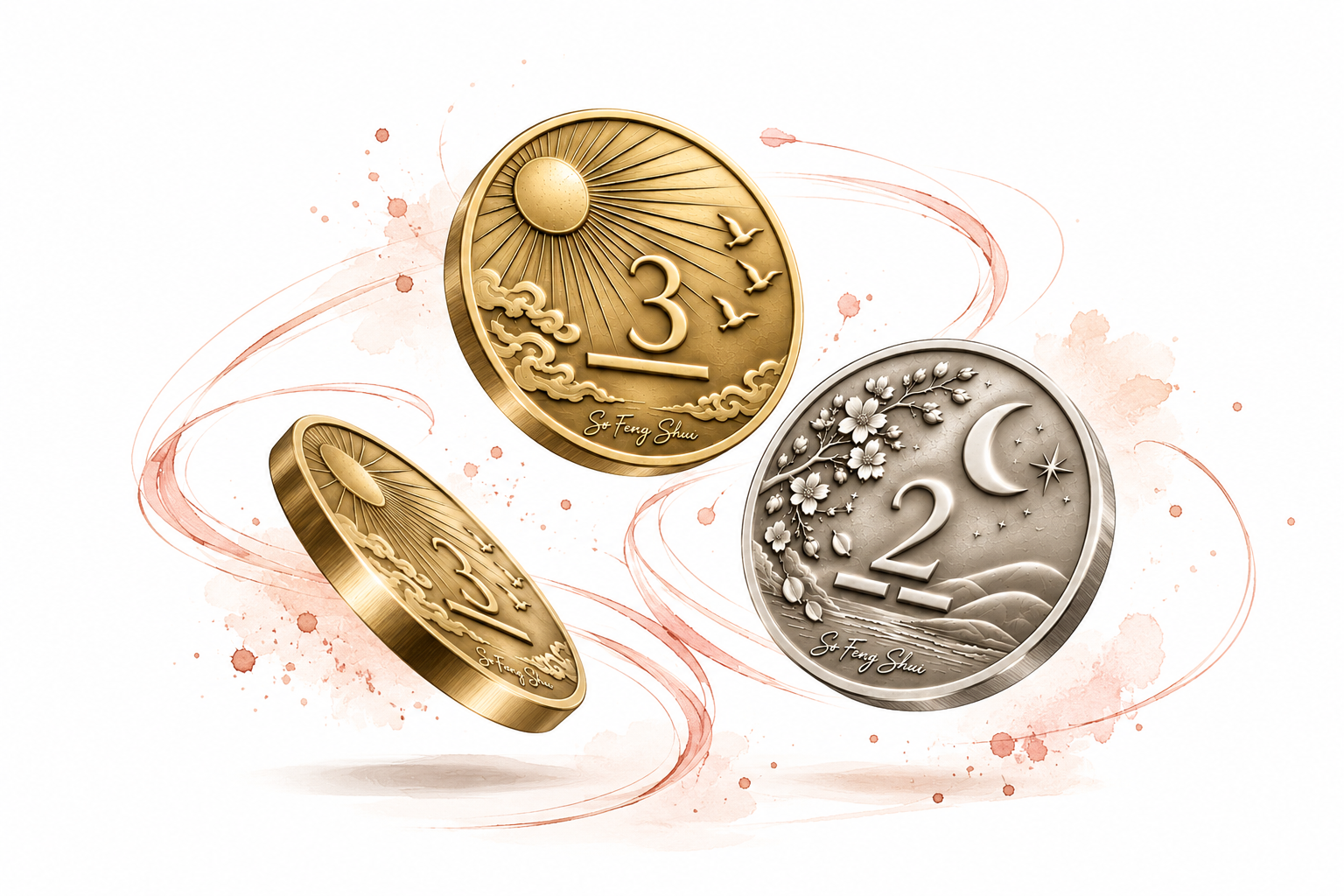 Les trois pièces I Ching So Feng Shui