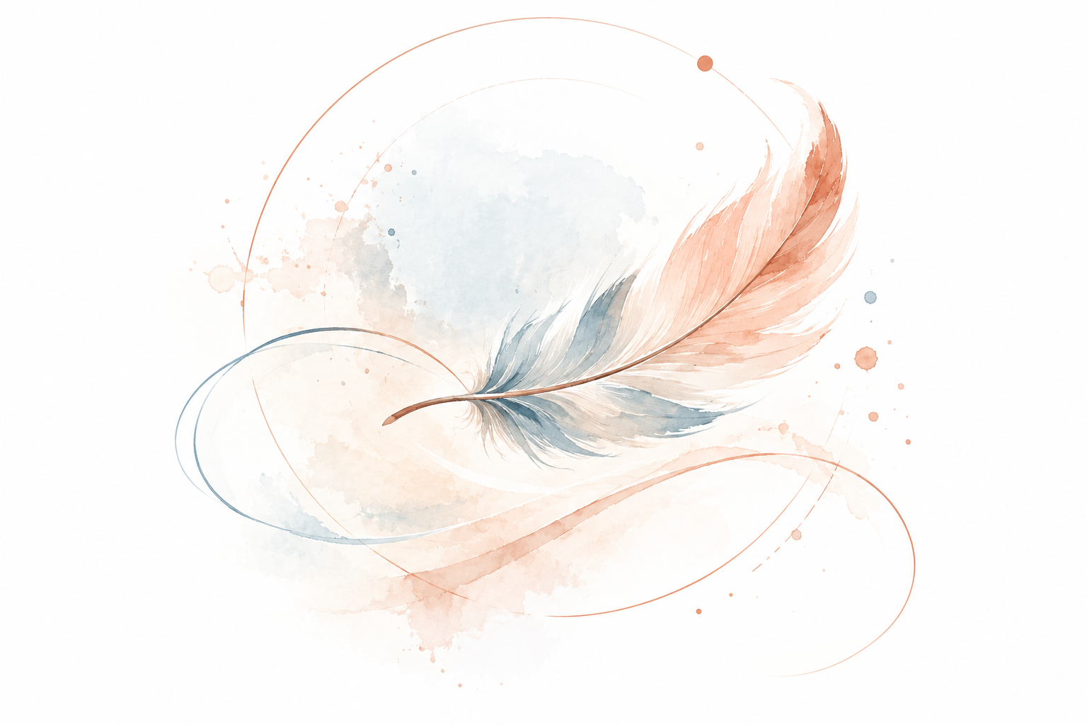 Plume légère portée par le vent, symbole des trajectoires de vie